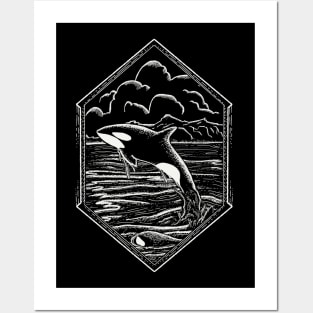 Save the orcas whale Posters and Art